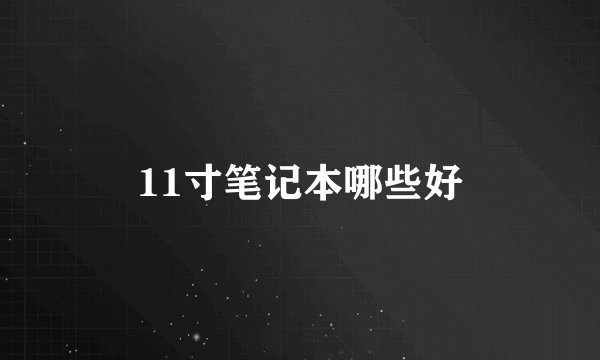 11寸笔记本哪些好