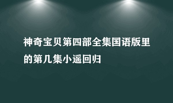 神奇宝贝第四部全集国语版里的第几集小遥回归