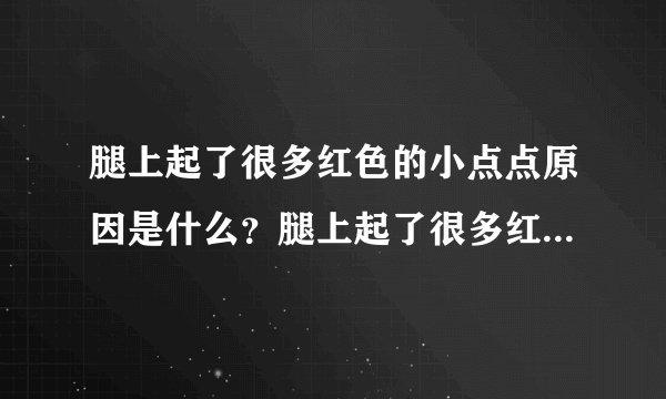 腿上起了很多红色的小点点原因是什么？腿上起了很多红色的小点是患上了什么病
