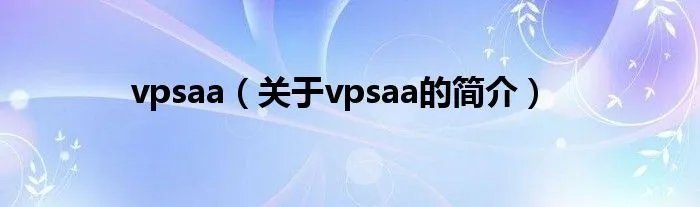 vpsaa（关于vpsaa的简介）
