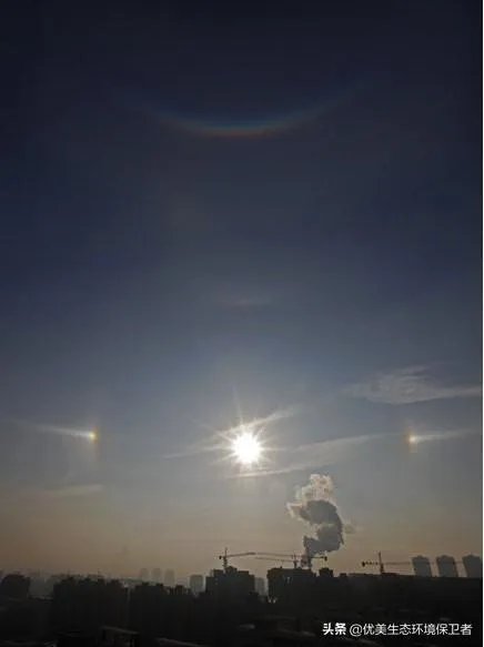 请问吉林天空出现三个太阳，怎么解释！有什么科学依据吗？
