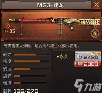 穿越火线CF手游MG3翔龙评测 MG3翔龙属性解析[多图]