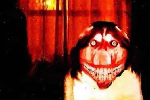 微笑狗原图恐怖照片 真正的微笑狗长什么样