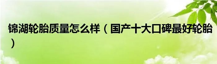 锦湖轮胎质量怎么样（国产十大口碑最好轮胎）