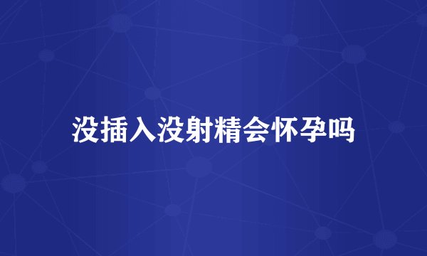没插入没射精会怀孕吗