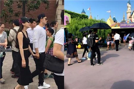 遇黄晓明游迪士尼 微博晒父母旅游照片