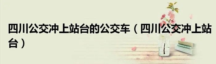 四川公交冲上站台的公交车（四川公交冲上站台）