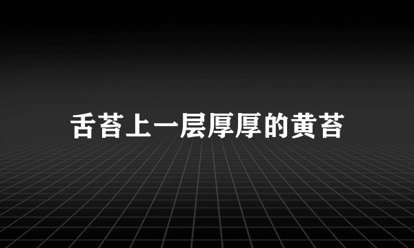 舌苔上一层厚厚的黄苔