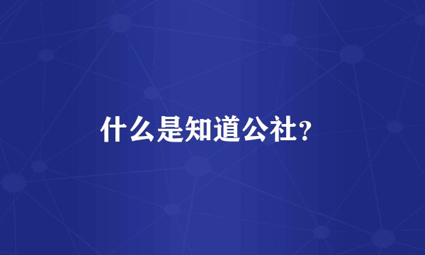 什么是知道公社？
