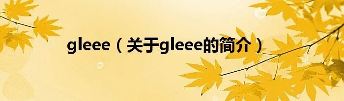 gleee（关于gleee的简介）