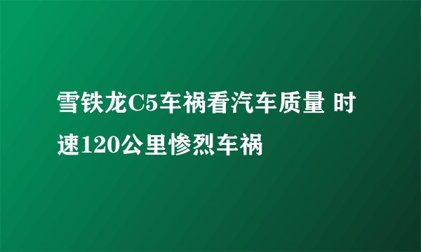 雪铁龙C5车祸看汽车质量 时速120公里惨烈车祸