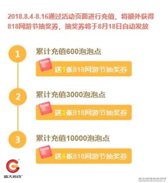 最强玩家福利上线 盛大游戏818网游节活动抢先看