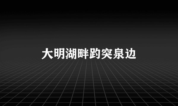 大明湖畔趵突泉边