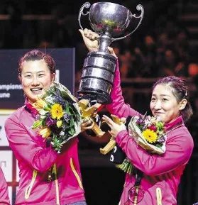 中国公开赛丁宁刘诗雯获得女双冠军了吗?