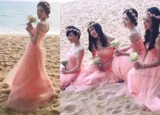 阮经天前女友唯美:露肩粉红色裙更微露事业线(图)