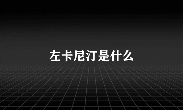 左卡尼汀是什么