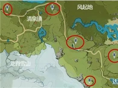 原神蒙德地灵龛位置分布图一览