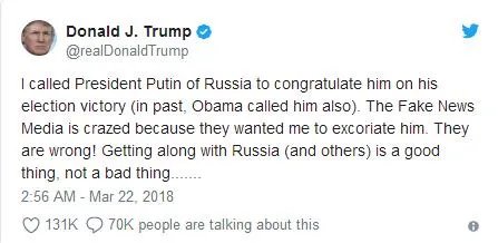 美俄首脑通话遭披露了什么内容?