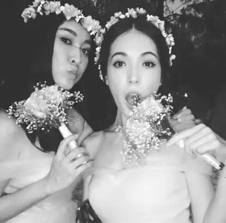 阮经天前女友唯美:露肩粉红色裙更微露事业线(图)