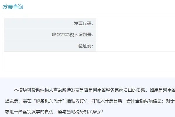河南省地方税务局发票查询