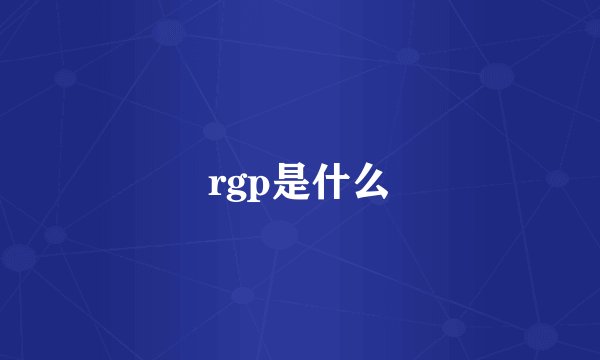 rgp是什么