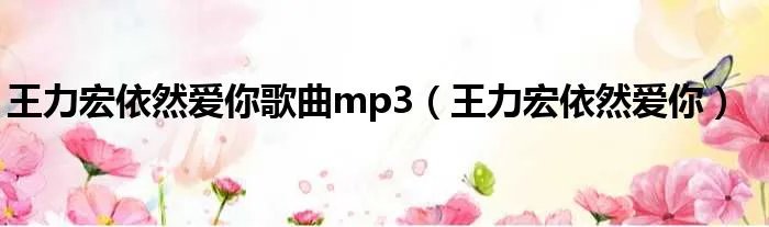 王力宏依然爱你歌曲mp3（王力宏依然爱你）
