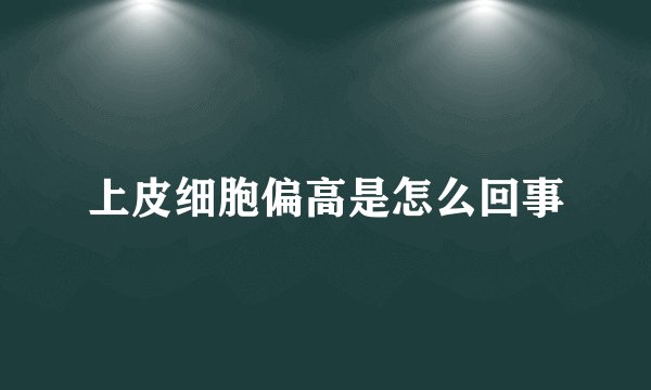 上皮细胞偏高是怎么回事