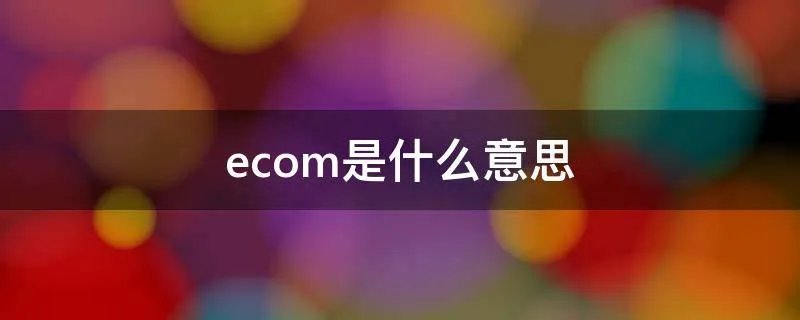 ecom是什么意思