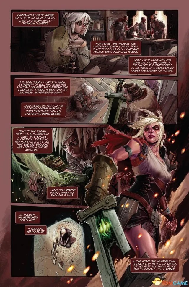 《英雄联盟》亚索 瑞文故事更新 全新漫画公布