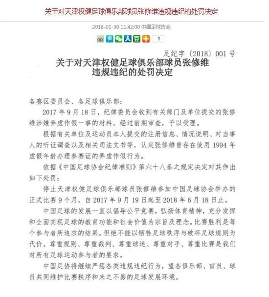 张修维为什么遭足协禁赛？