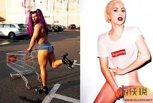 俄罗斯惊现男神gaga全裸雷人装！我想自戳双目