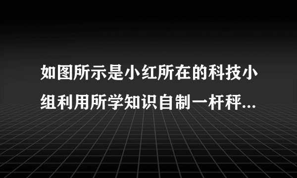 如图所示是小红所在的科技小组利用所学知识自制一杆秤（自重不计）。