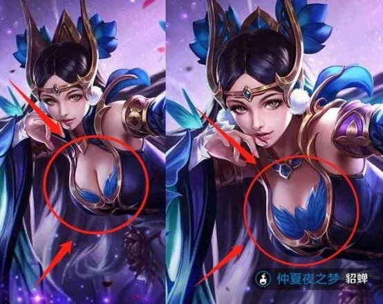 王者荣耀女英雄被掐胸：胸部罩杯排行图