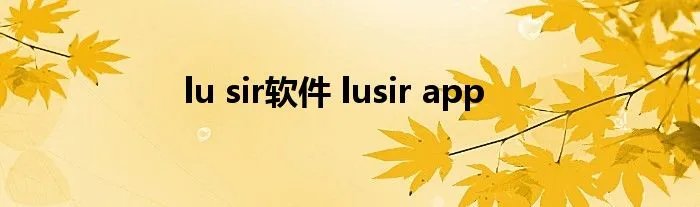 lu sir软件 lusir app