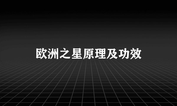 欧洲之星原理及功效