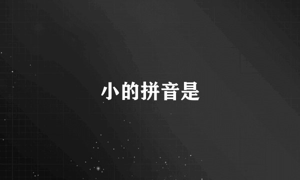 小的拼音是