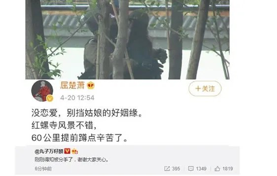 屈楚萧咖喱酱疑曝恋情 女方这回答“锤”的好啊