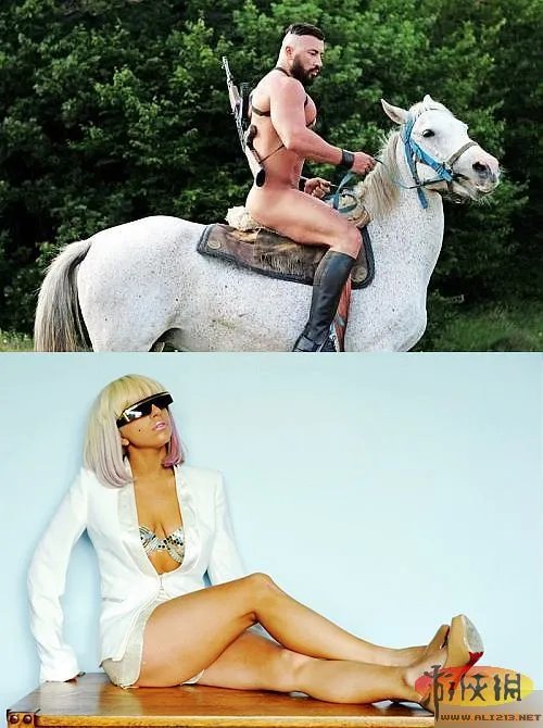 俄罗斯惊现男神gaga全裸雷人装！我想自戳双目