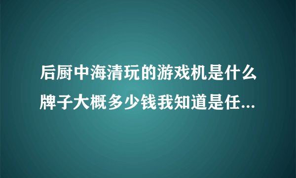 后厨中海清玩的游戏机是什么牌子大概多少钱我知道是任天堂 不知道是哪个型号谢谢说下