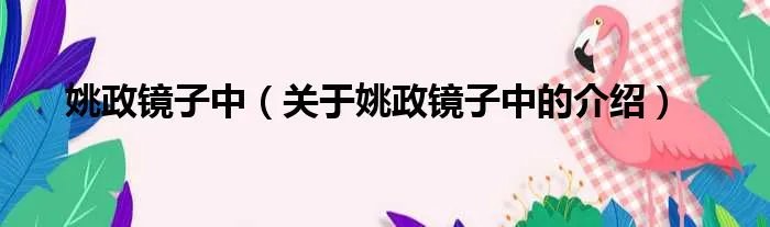 姚政镜子中（关于姚政镜子中的介绍）