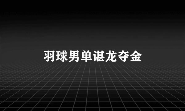 羽球男单谌龙夺金