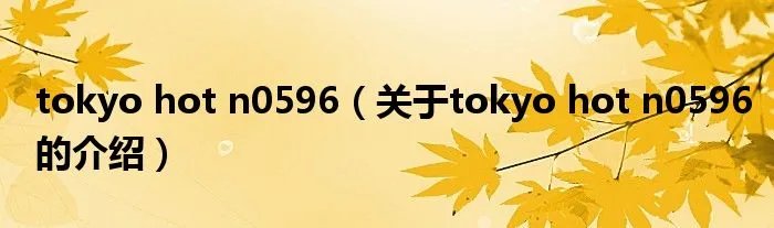 tokyo hot n0596（关于tokyo hot n0596的介绍）