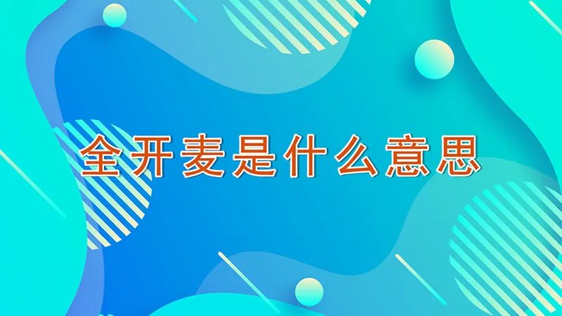 全开麦是什么意思