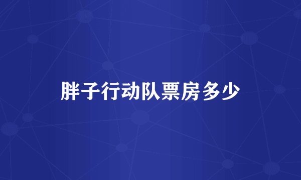 胖子行动队票房多少