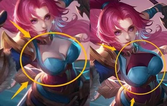 王者荣耀女英雄被掐胸：胸部罩杯排行图