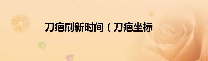 刀疤刷新时间（刀疤坐标