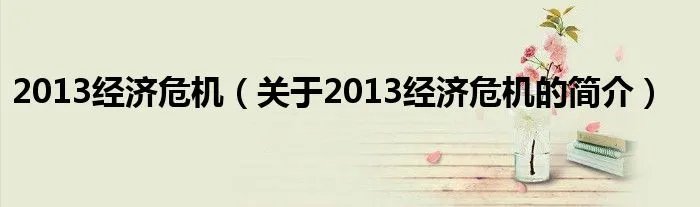 2013经济危机(关于2013经济危机的简介)