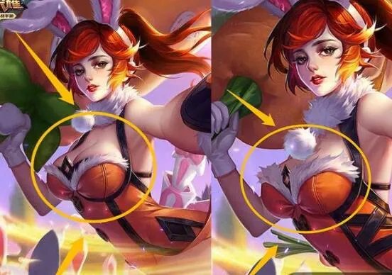 王者荣耀女英雄被掐胸：胸部罩杯排行图