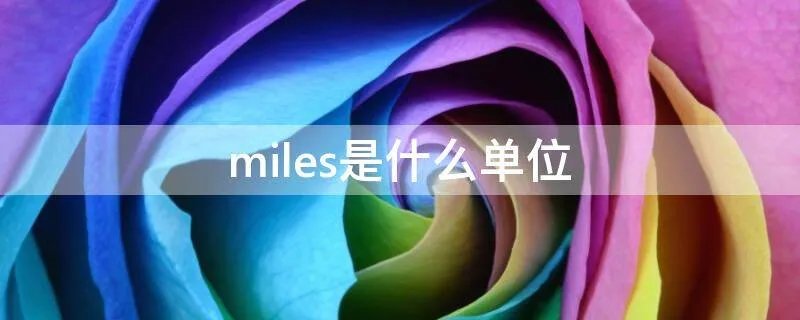 miles是什么单位