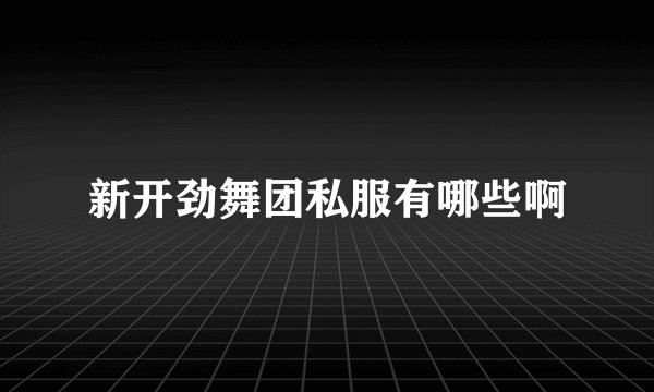 新开劲舞团私服有哪些啊